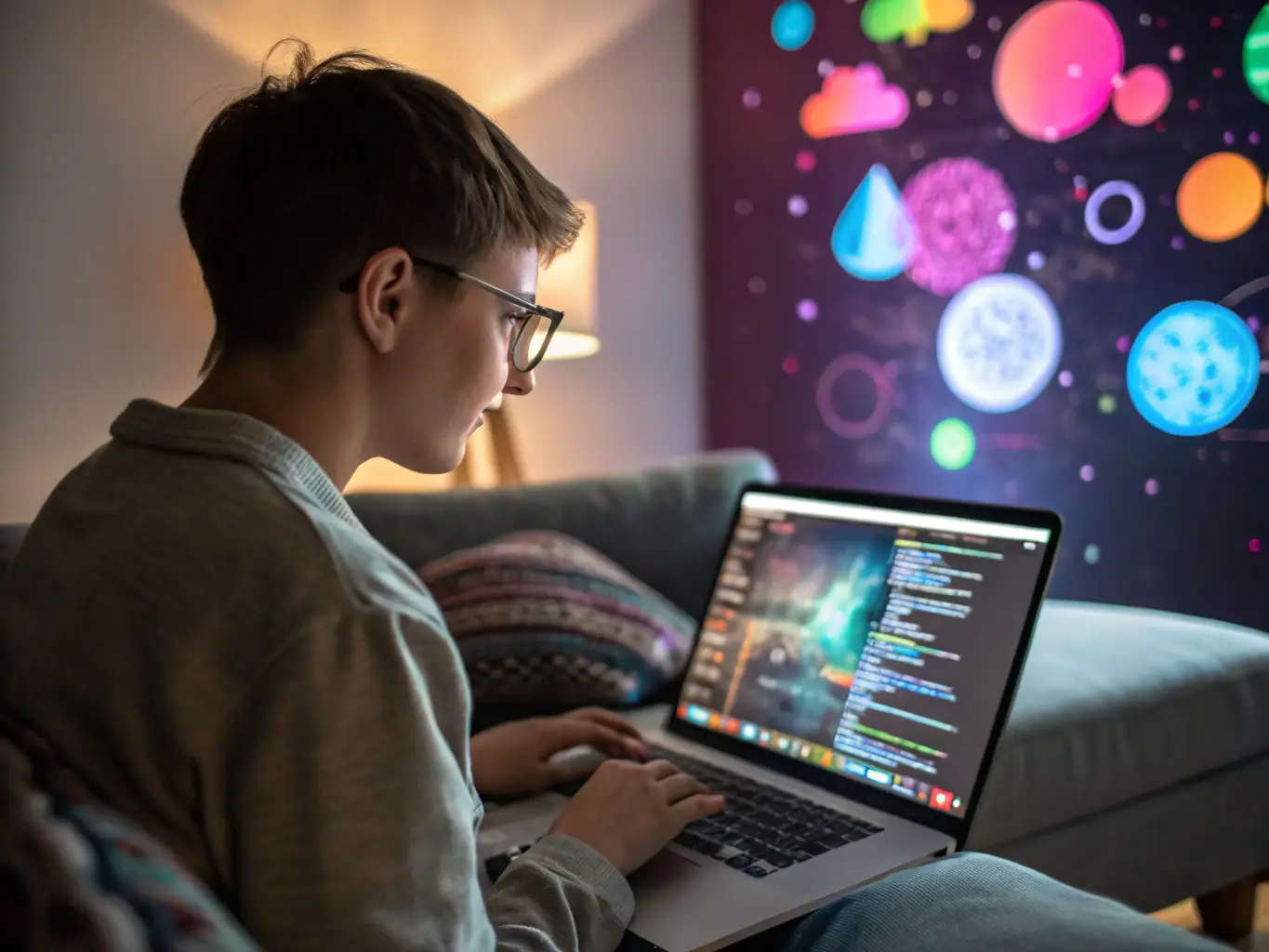 A designer creating a website layout on a computer, showcasing the website design services offered by AiVass LLC.